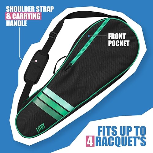 Miniatura 2 de Bolsa de tenis duradera - Bolsa ligera para raqueta para hombres, mujeres y profesionales - Interior espacioso