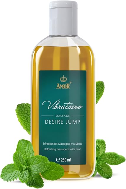Desire Jump Vibratissimo  orzeźwiający olejek do masażu z miętą, olejek do masażu erotycznego