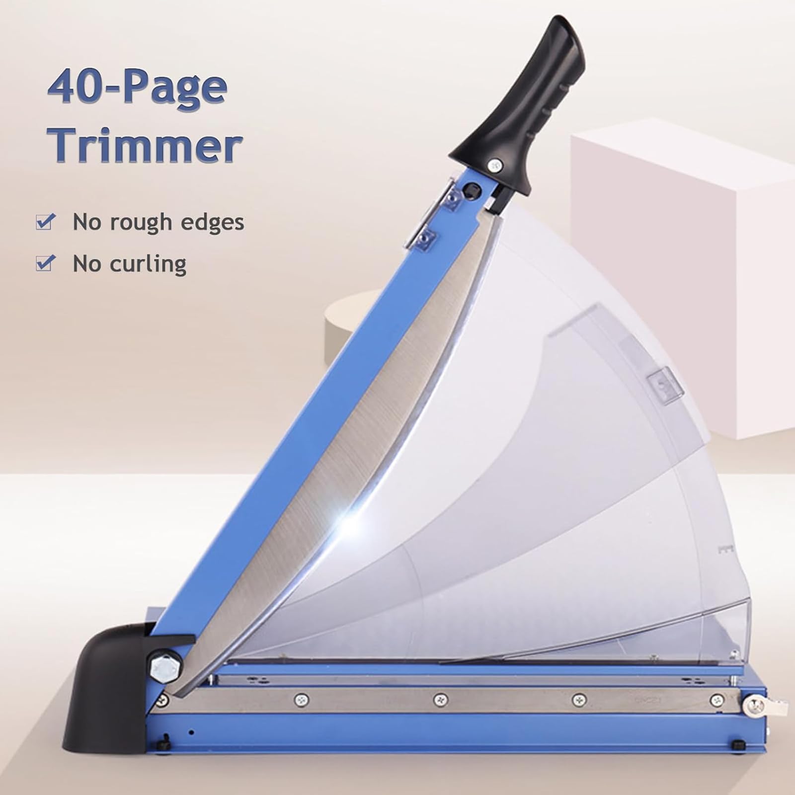 Taglierina per carta, capacità 40 fogli con protezione di sicurezza, lama affilata per scrapbooking, artigianato, carta, coupon, cartoncino