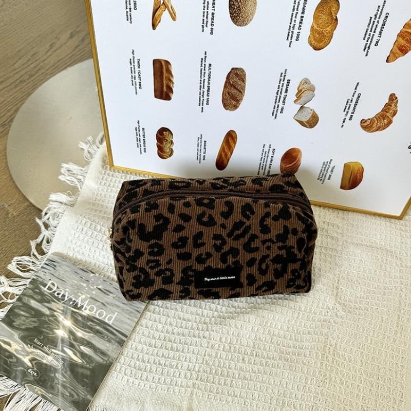 Sac de Rangement Polyvalent Léopard pour Cosmétiques en Voyage et Maison