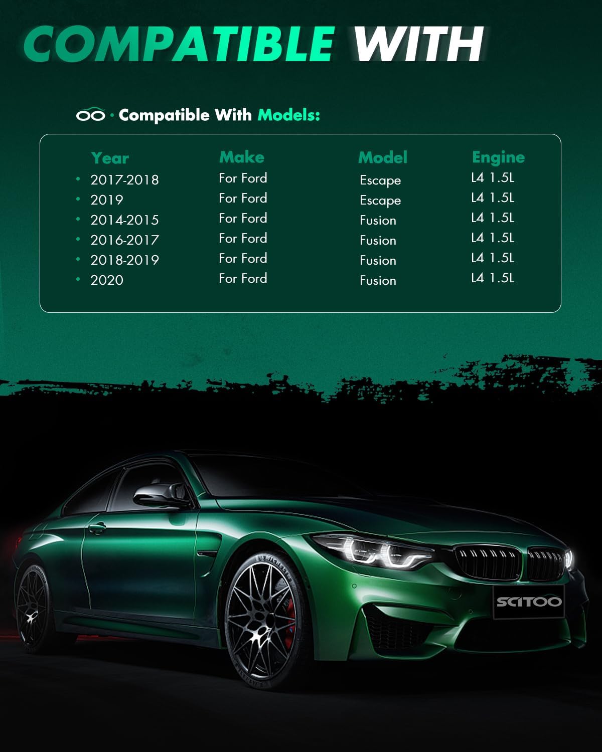 SCITOO 4 ignition coils wilth 4 iridium Spark Plugs,for P-assat 1.8L 1998-1999,for A-udi A8 Q-uattro 4.2L 1997-1999,for A8 3.7L 1997-1999,for A4 Q-uattro 1.8L 1997-2000UF290 5C1035 12606