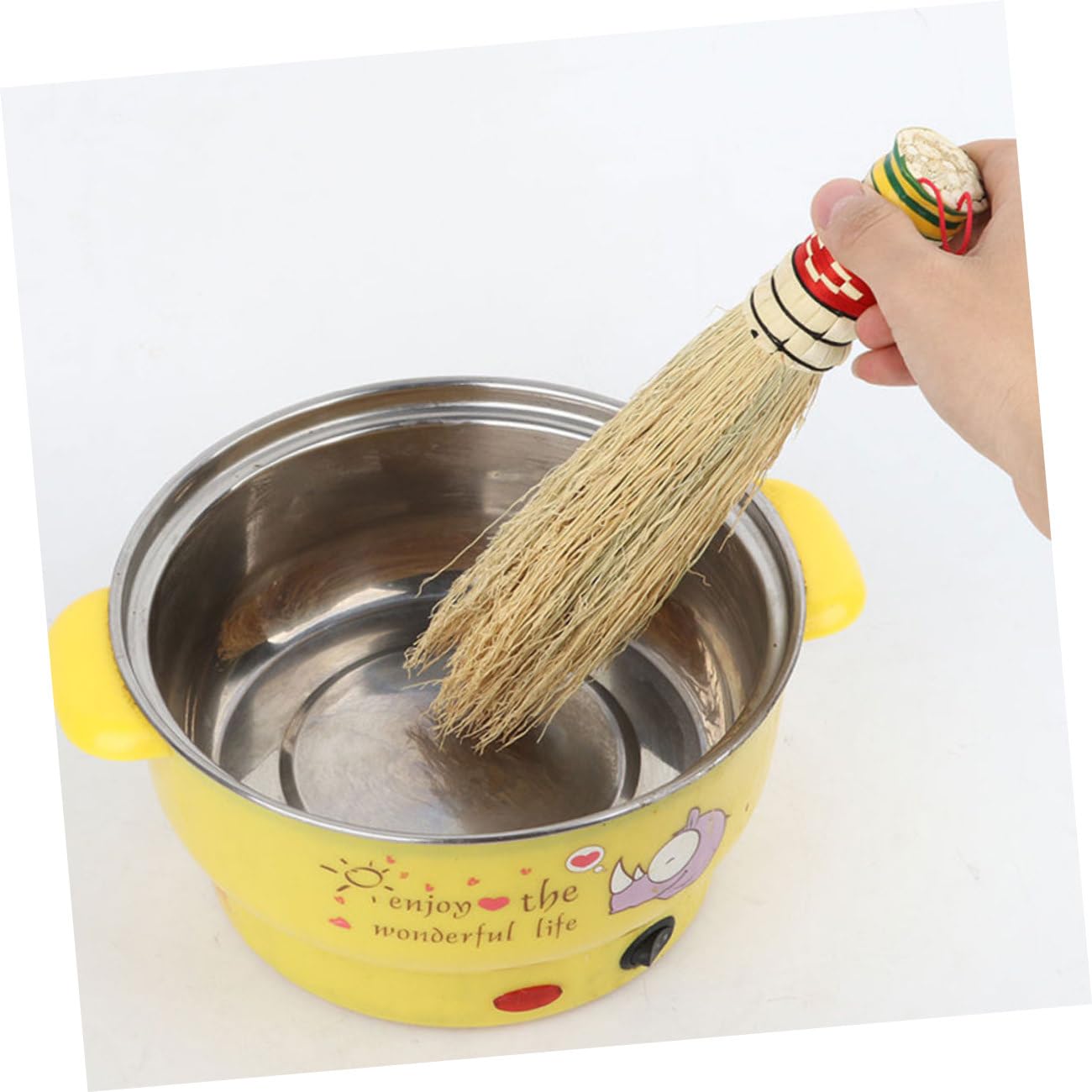 MAGICLULU 4 Pezzi Di Spazzola Per Wok Con Cannuccia Spazzolone Per Piatti Utensili Da Cucina Per La Pulizia Dei Piatti E Delle Pentole