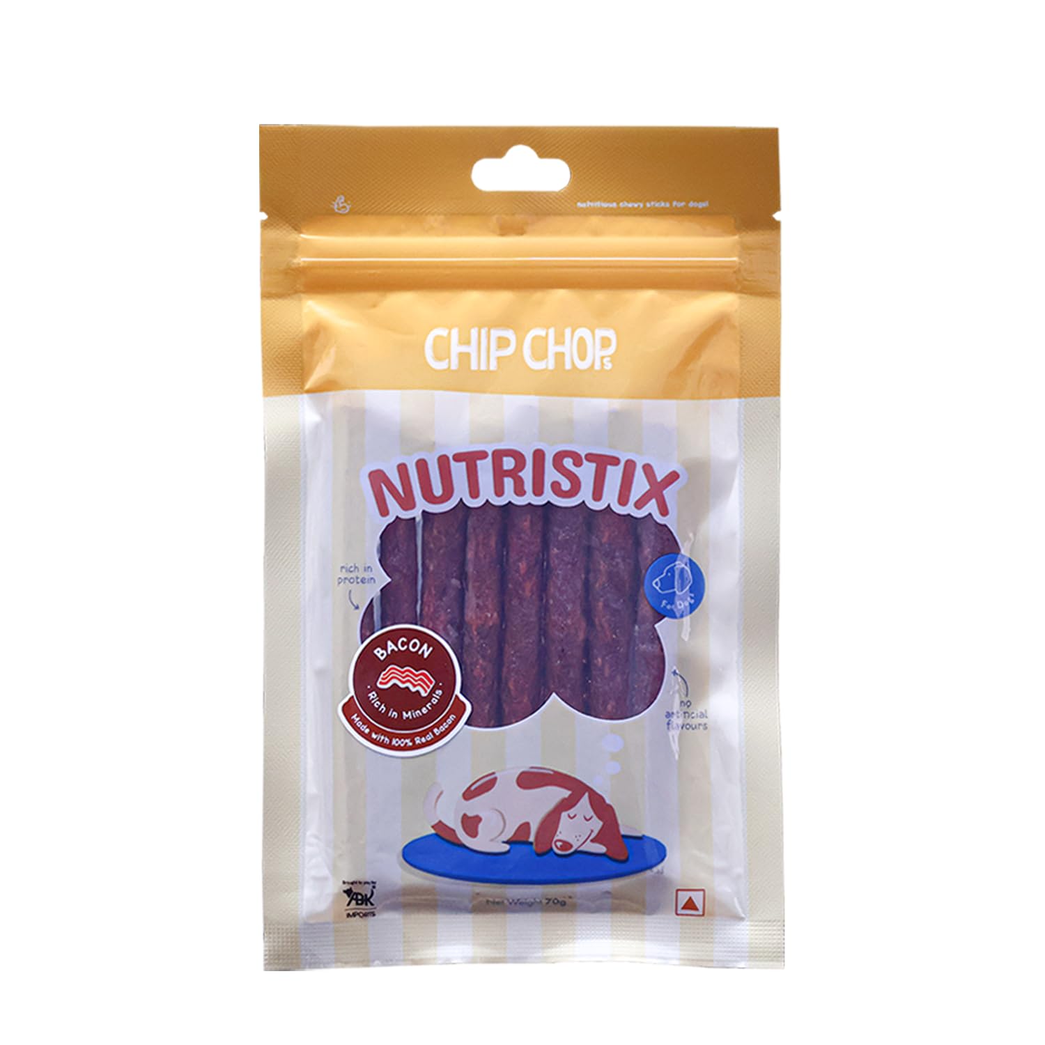 Chip Chops Pack of 2 Nutristix Stick Style Dog Treat, High in Protein, Nutritional and Healthy Dog Snack Dog Breeds for Training, Rewards and Food Topping (Bacon) (B0C5LWXFXM) Amazon Price History, Amazon Price Tracker