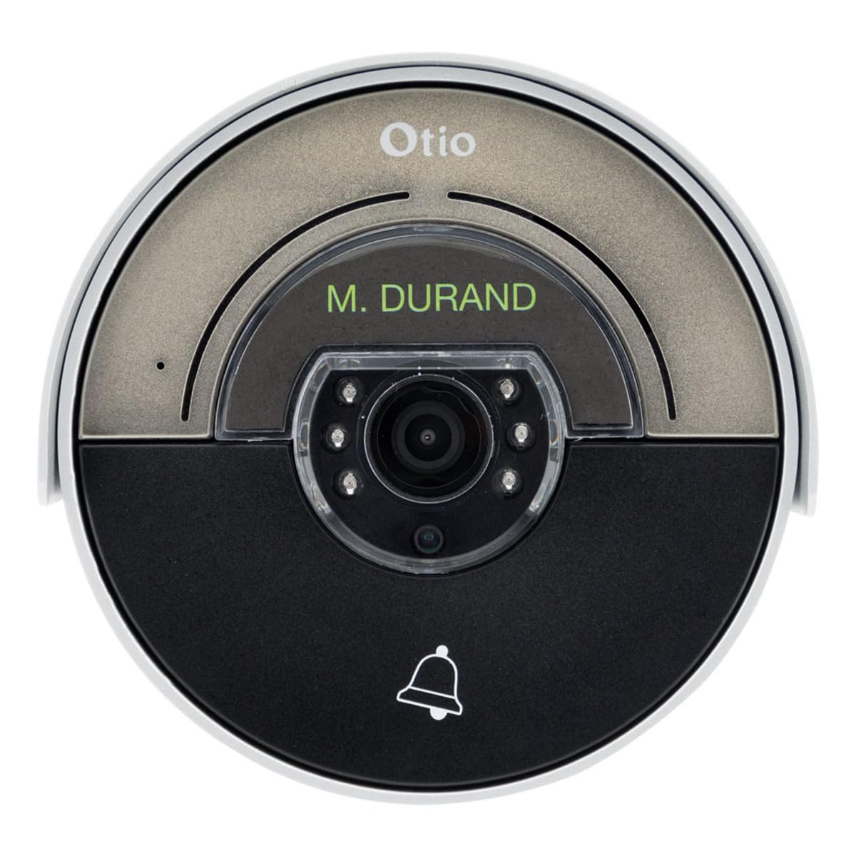Otio - Platine de Rue Moon pour Portier Vidéo à Composer - Noir - Caméra Grand Angle Vision Nocturne - Fixation Plafond - Ouverture Portail et Gâche Électrique - Aluminium avec Casquette Protection
