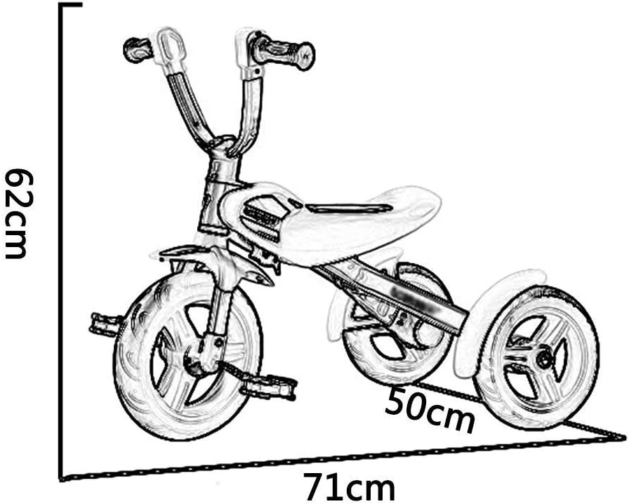Tricycle Trike Children Tricycle 3-6 Years Old Baby Foldable Preschool Bicycle Portable Bike Kids (Color: Red)