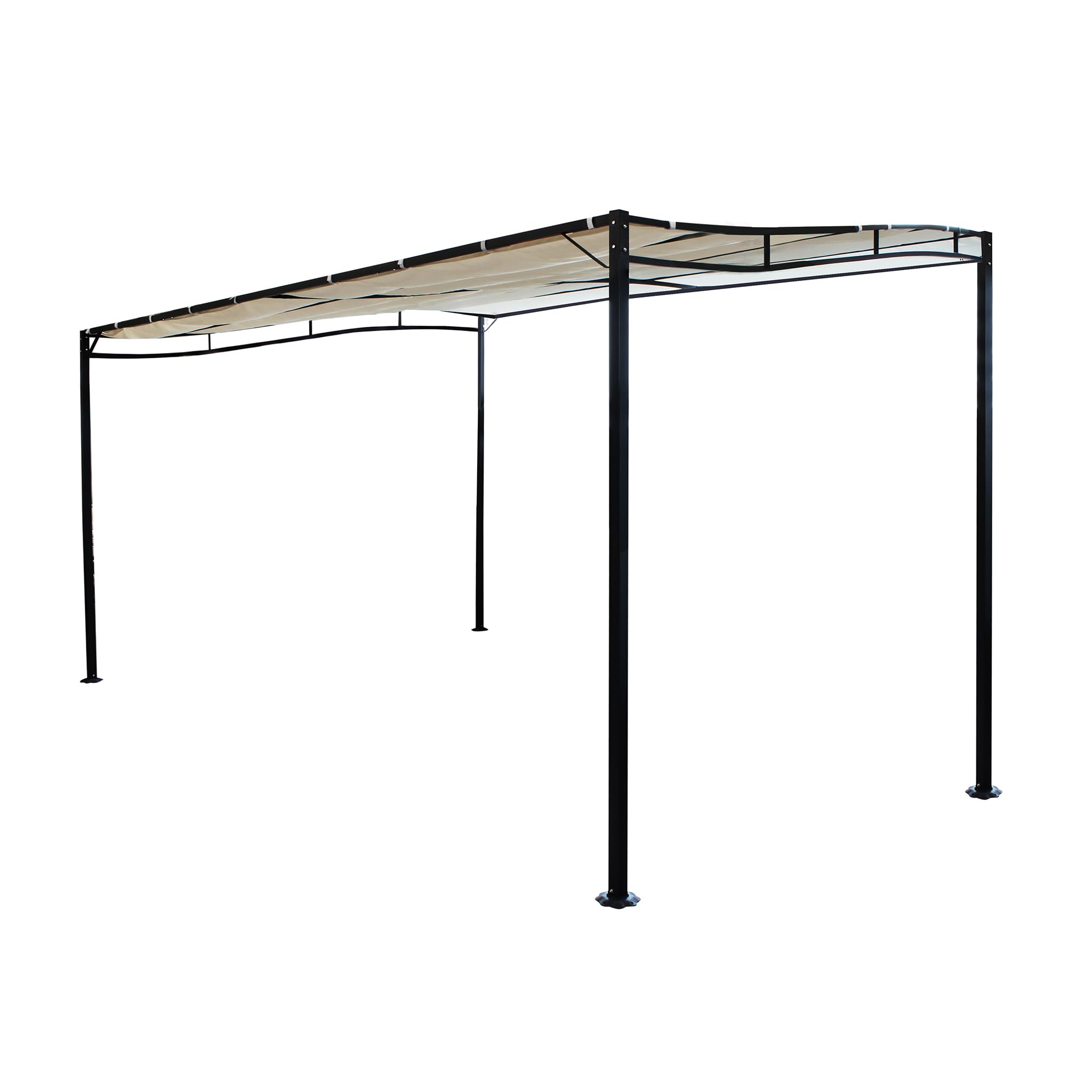 Pergola da Giardino addossata 3x2 5 in acciaio poliestere - BILL Antracite