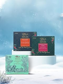 TGL Co. Winter Tea Combo | Mogo mogo Green Tea, Kahsmiri Kahwa and Kadak Masala | 16 Tea Bag Each |Pack of 3 | 48 Bags | Christmas Special | Winter Blend
