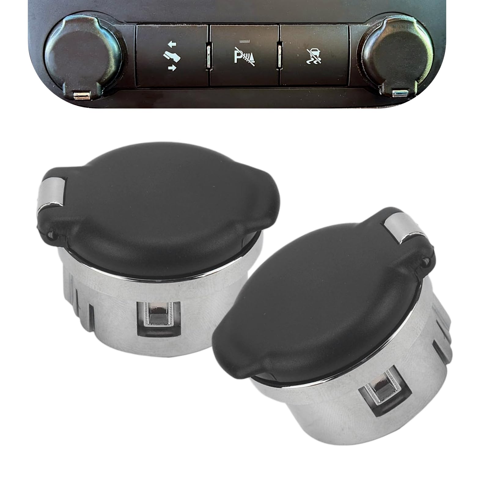 2007 tahoe cigarette lighter cover 2 PCS Car Outlet 2 Plug Cover Cap, 12V Power Outlet Dash Retainer, Cigarette