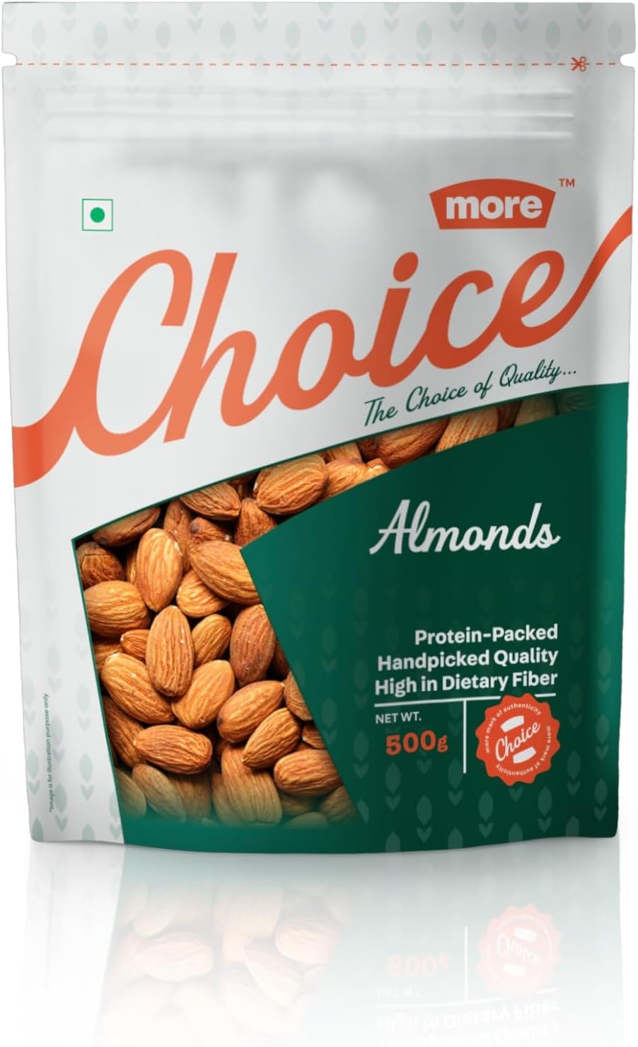 More Choice Dry Fruits - Almond (Badam), 500gm