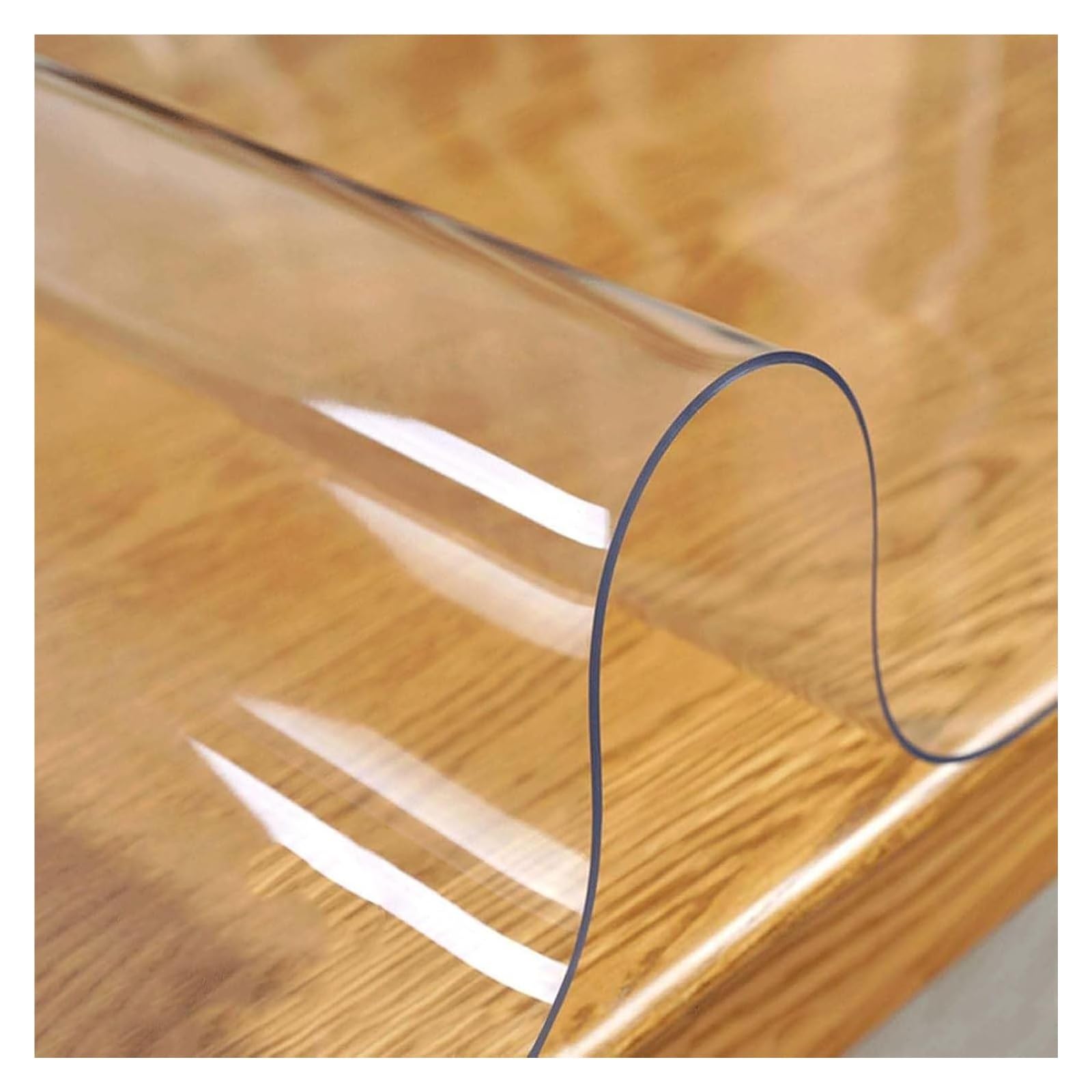 Protector Transparent ， Transparent PVC Desktop Cover Clear Table Protector Multiple Sizes 2mm Thick(60x100cm)