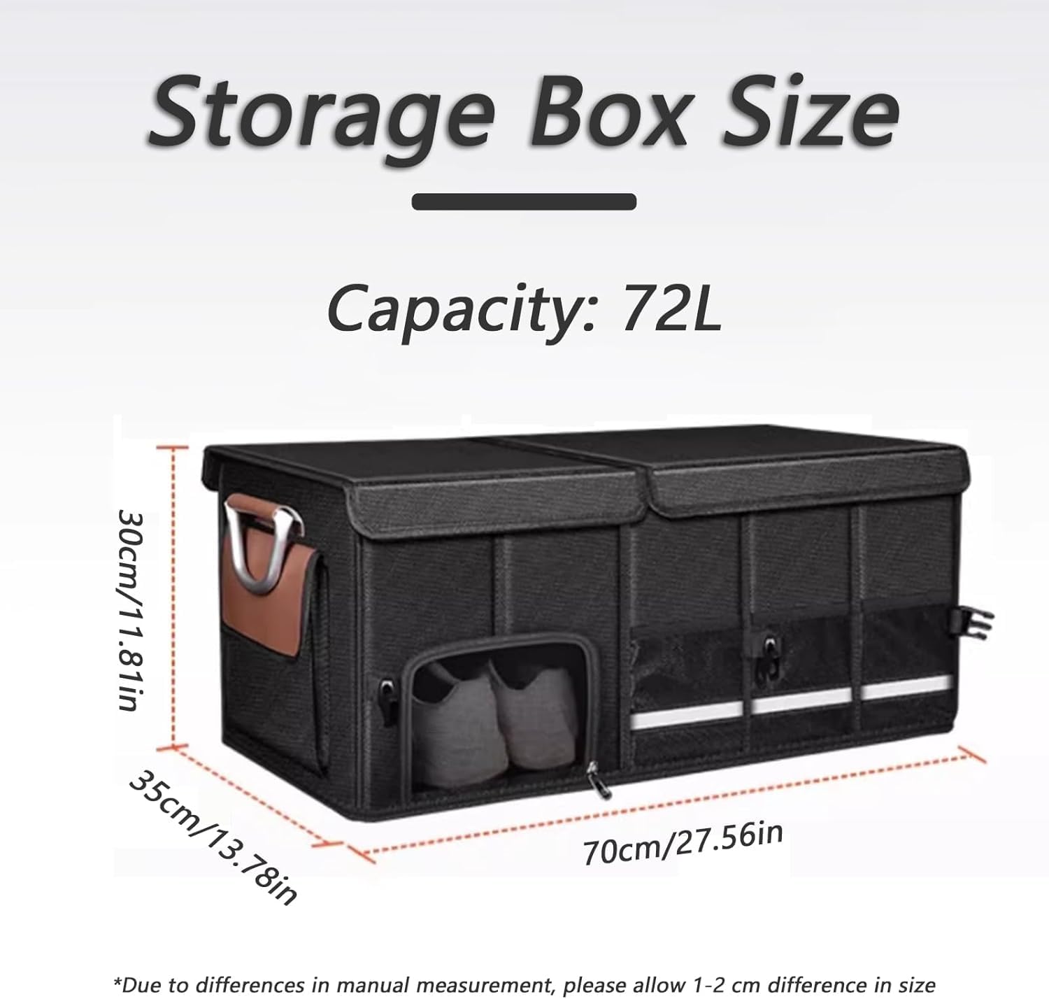 Organizador Maletero Coche para Nissan Leaf 2025 | Cajas Organizadoras Plegables Antideslizante AntAlmacenaje Interior