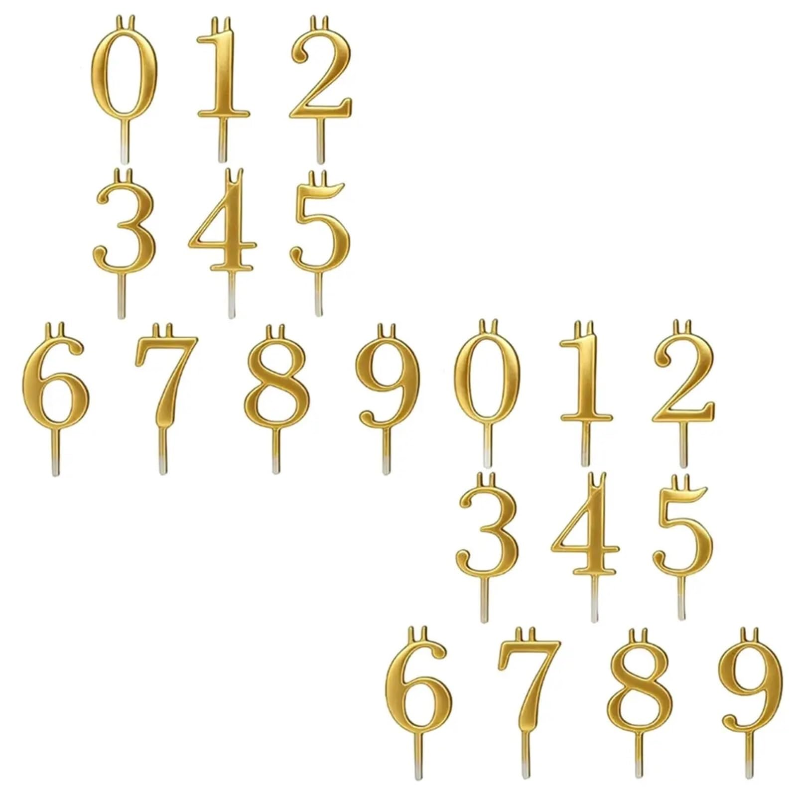 Reusable Birthday Candle Holder - Number Cake Toppers for Party Decoration(1set)
