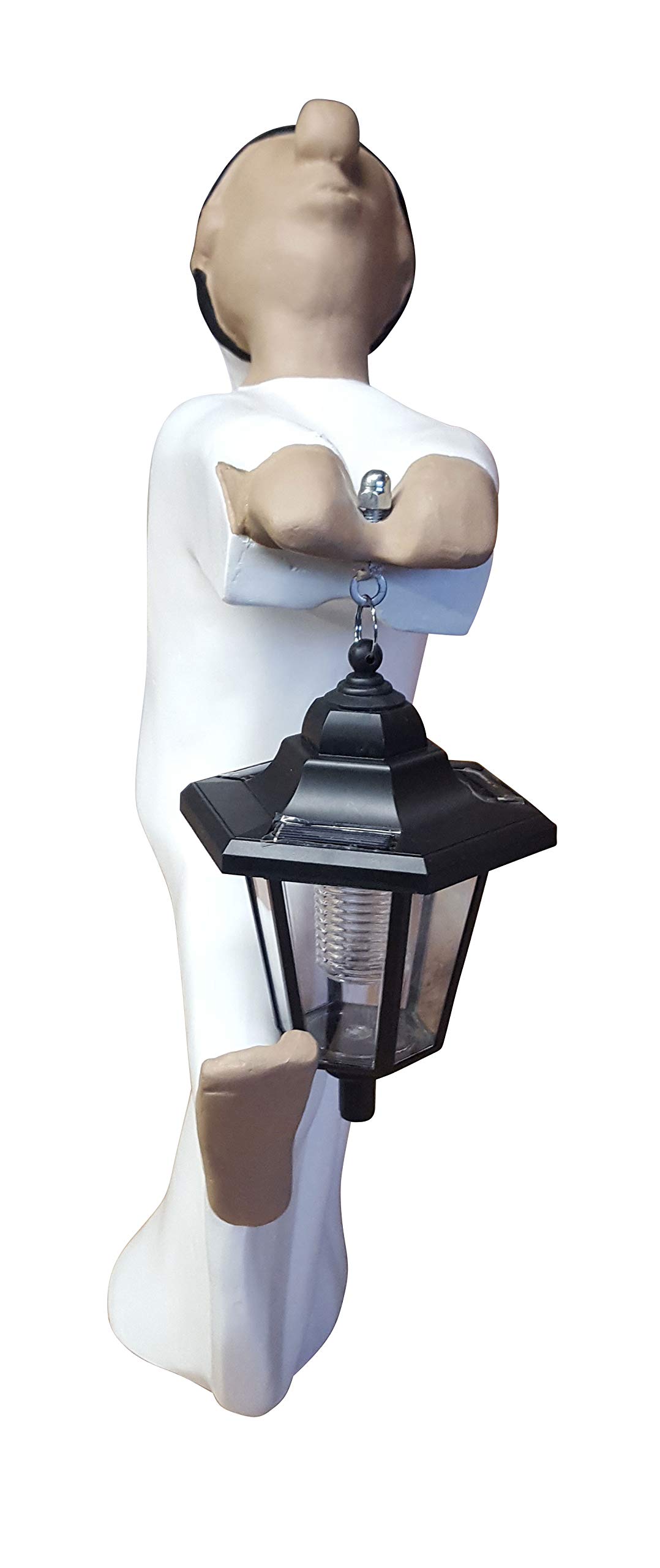 Schlafwandler Fritz mit LED-Solarlaterne Firstfigur Dachläufer Dachschmuck 52 cm Dekofigur Firstschmuck