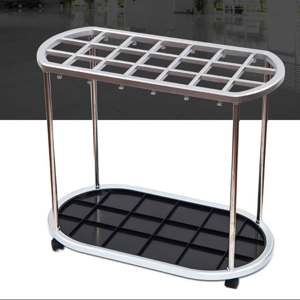 Umbrella Holder, Suitable for Commercial Use Steel Umbrella Stand with Drip Tray Long Short Umbrella Rack Umbrella and with Drip Tray and Hooks