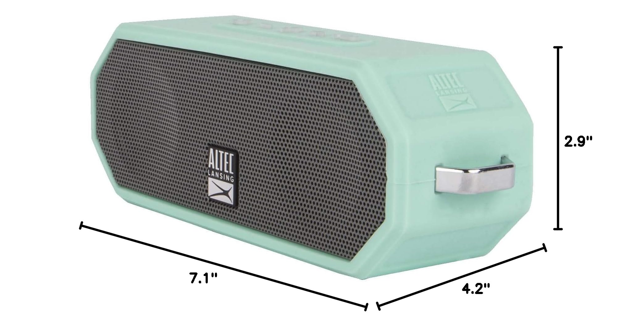 Altec Lansing LifeJacket H2O 4 - Waterproof Bluetooth Speaker, Durable & Portable Speaker with Voice Assistant, 10 Hour Battery Life & 100 Foot Range, Mint