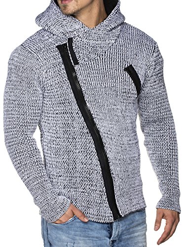 Tazzio 16491 - Maglione da uomo con cappuccio