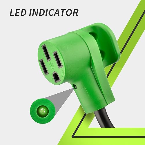 Miniatura 4 de RVMATE Cable adaptador de generador RV de 4 clavijas, 12 pulgadas, 30 amperios a 50 amperios, STW 103, enchufe macho L14-30P a conector hembra