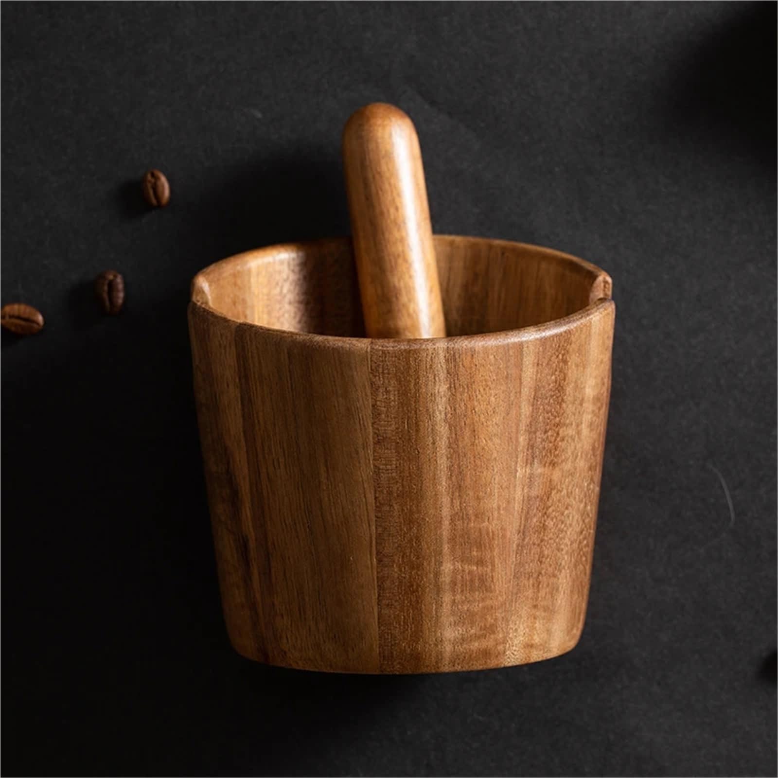 2 Stück Abklopfbehälter for Kaffeesatz, Abklopfbox aus Massivholz, Kaffeezubehör, Barista-Werkzeuge für Kaffeesatz