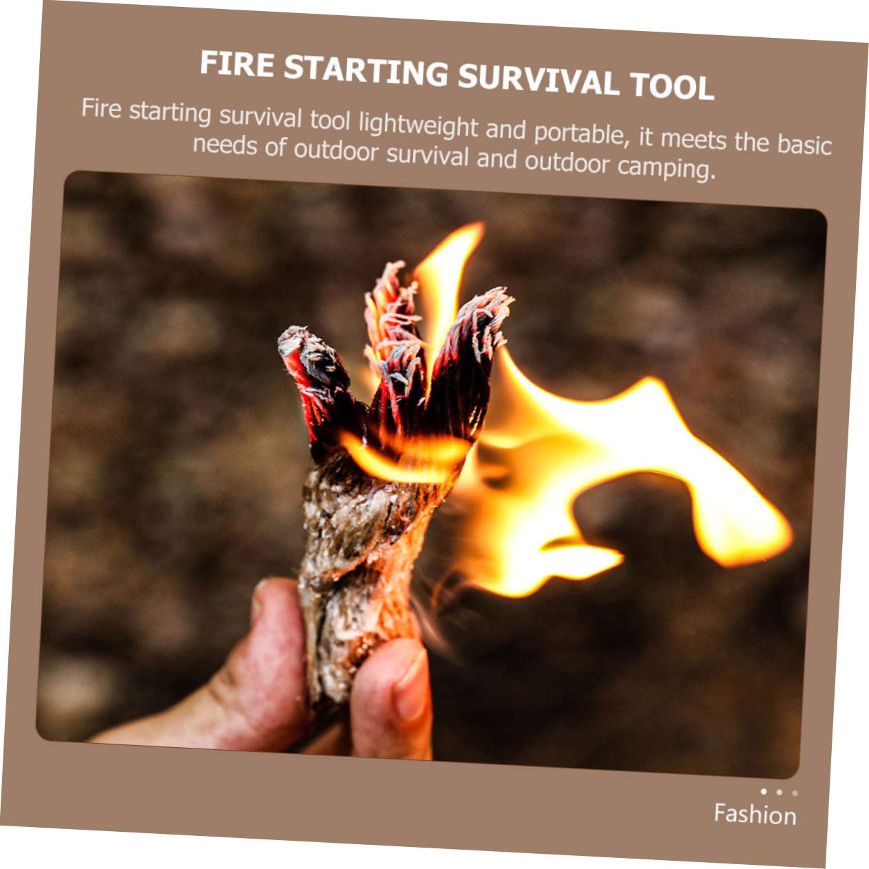 BIUDECO 5pcs Jute Ropes Outdoor Fire Wick for Camping Hiking Survival Use Wind-Resistant Emergency Tool for Campfires and Outdoor Activities