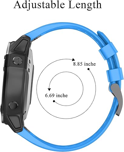 Miniatura 6 de Correa de silicona compatible con Garmin Fenix 5X Watch Band de 1.024 in de fácil instalación para Garmin Fenix 5X PlusFenix 6XFenix 6X ProFenix