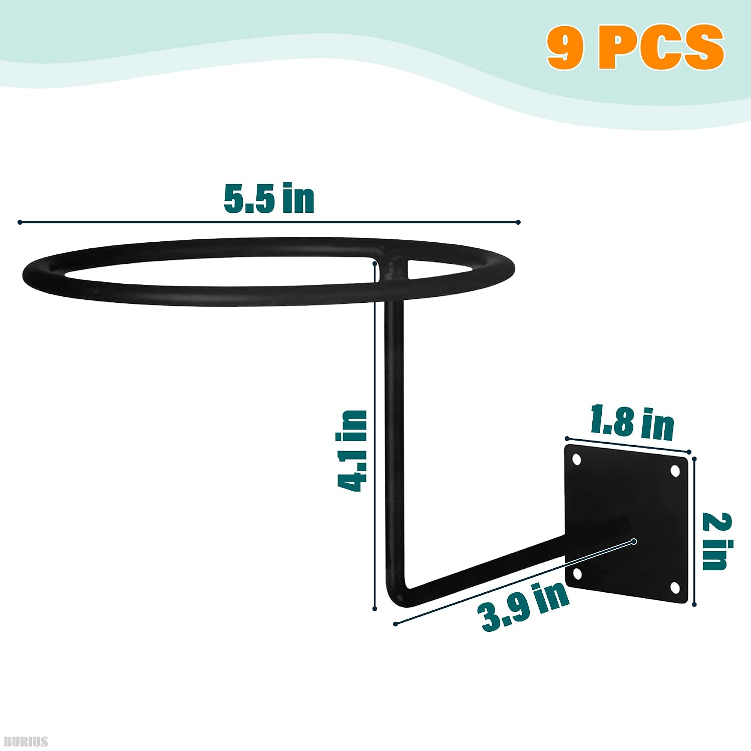 9Pcs Wall Hat Rack Helmet Stand - Black Metal Baseball Hat Organizer Hat Display Rack Helmet Holder Wall Mount Closet Storage- Wig Stand Home Organization Motorcycle Helmet Accessories Cowboy Hat Rack