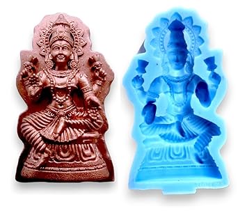 BAS_Lakshmi Mother Goddess Goddess of Prosperity, Fortune, Wealth, Power, Abundance, Beauty and Maya Supreme Goddess in Vaishnavism Member of Tridevi and Pancha Prakriti fndant Pattern Silicone Mold