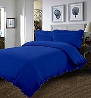 Vista 15 de Juego de funda de edredón – 1 funda de edredón con volantes y esquinas de borde de volantes y 4 fundas de almohada, color rosa intenso