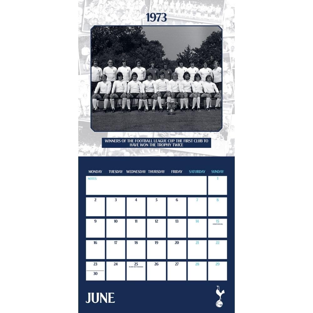 2025 Calendar Tottenham Hotspur FC Legends Month to View Square Football Calendar Official Product - Image 3