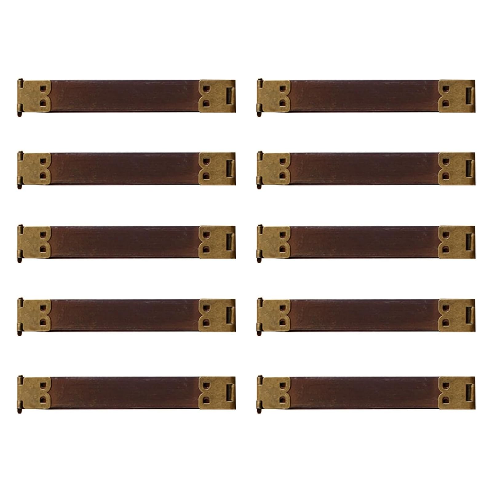 Metal Flex Frames for Glasses Case Sewing – 10 Pcs 12cm Durable Spring Clip Hinges for DIY Craft Projects – Ideal for Handmade Eyewear Cases, Coin Purses & Handbag Sewing Accessories, Brown