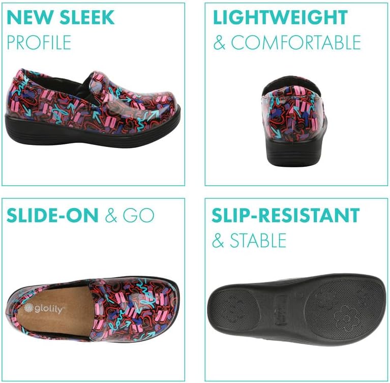 Glolily Kate Women's Slip-On Shoe - Professional Lightweight Extra Cushion, Slip-Resistant Work Shoe with Removeable Supportive Orthotic Arch Support Footbed - Image 4