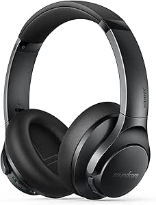 Soundcore by Anker Life Q20+ Active Noise Cancelling Headphones, 40H Playtime, Hi-Res Audio, App, Connect to 2 Devices, Memory Foam Earcups, Bluetooth Headphones for Travel, Home Office asin的图片