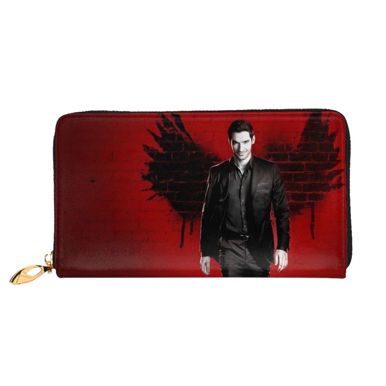 Wallet for Lucifer Women Wallet Large Leather Zip Around Card Holder Organizer Ladies Travel Clutch Purse