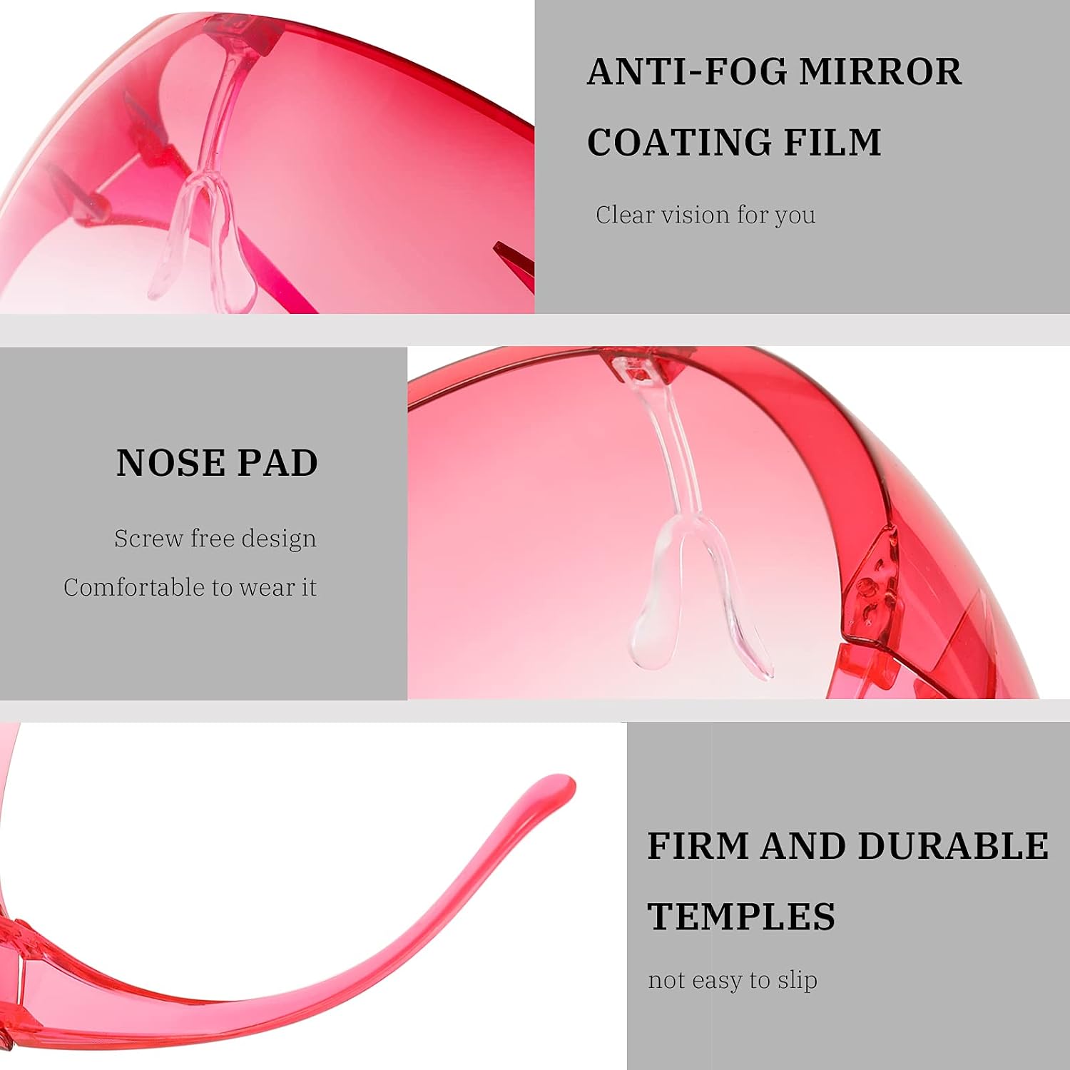 FEISEDY Full Cover Face Visor Protective Glasses Mirror Shield Sunglasses Anti Fog B2781