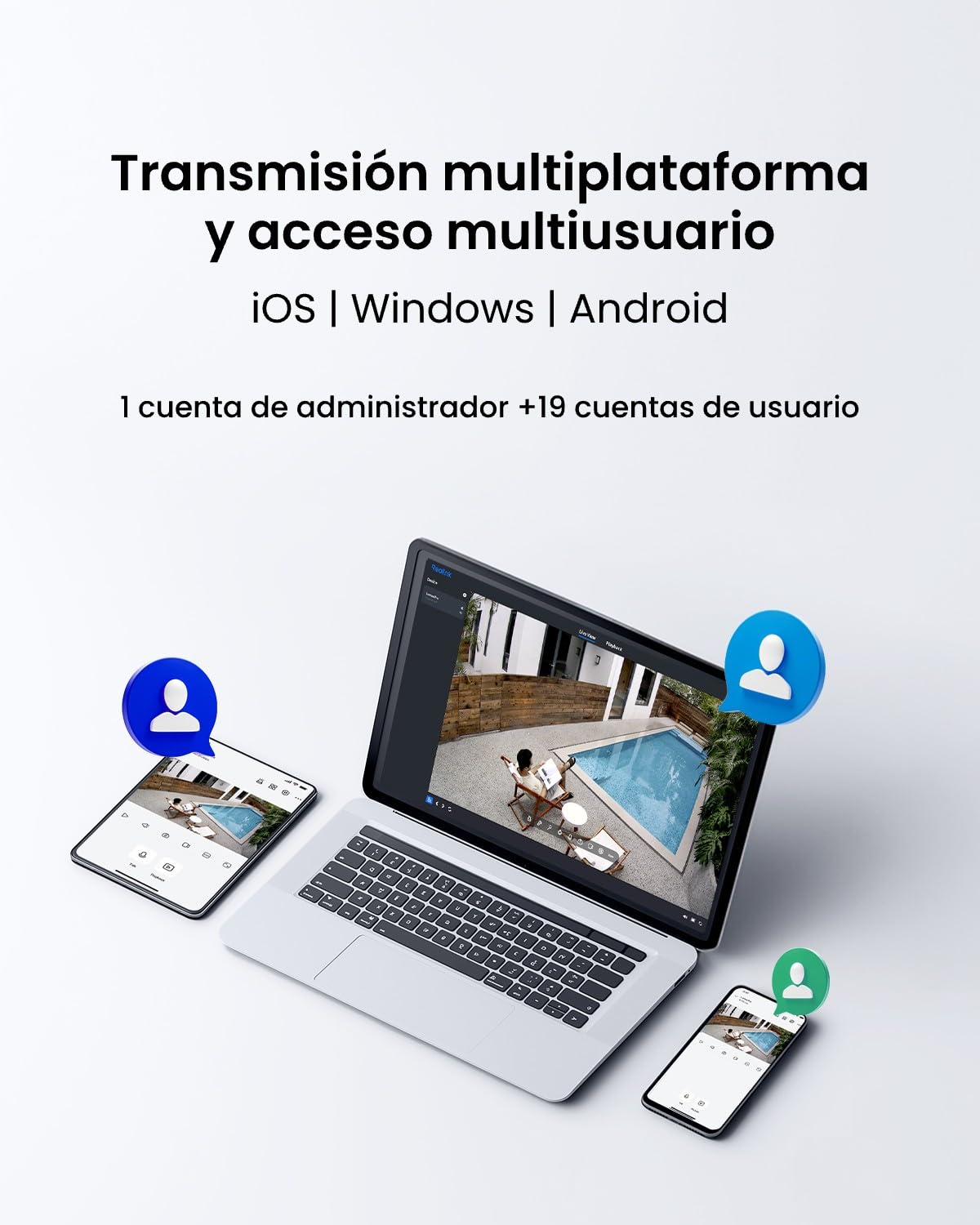 Reolink Camara Vigilancia WiFi Exterior 4K 8MP WiFi 6, Lumus Pro | Visión Nocturna en Color, Cámara WiFi Exterior Plug-in con Grabación 24/7, Detección Inteligente, Sirena, Resistente al Clima