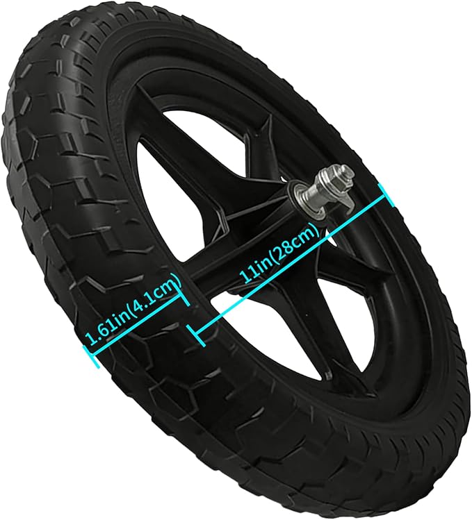 Rueda de reemplazo para bicicleta de equilibrio de 11 pulgadas miniatura 2