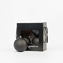 Matte Christmas Ball "Black" (4, ⌀10 cm)