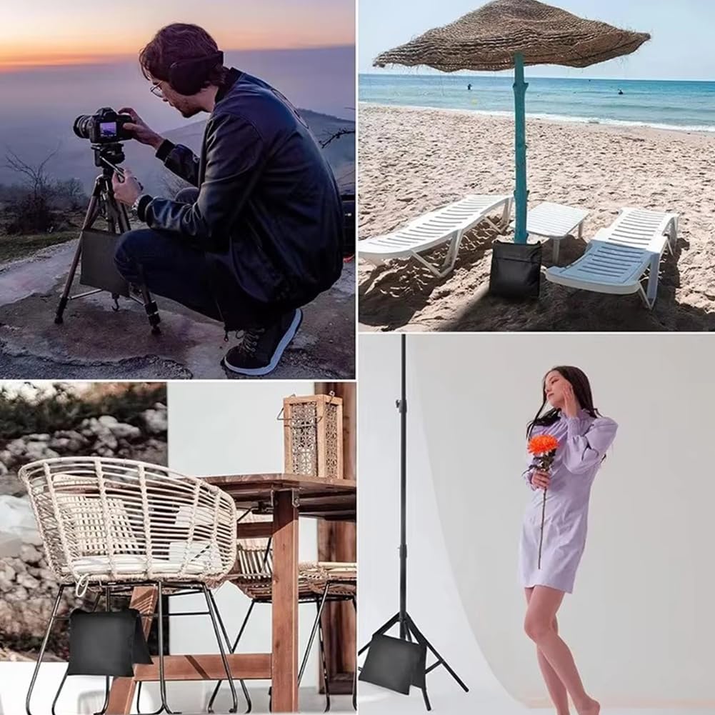 Fotograficzne worki z piaskiem, worki na piasek na statyw, worki na piasek do fotografii na statywach, z samouszczelniającym się workiem i karabińczykiem, odpowiednie do studiów fotograficznych,