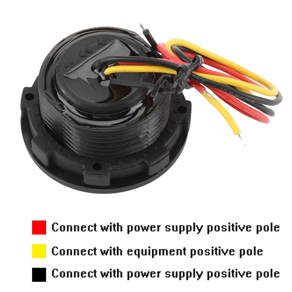 Voltmètre Numérique étanche DC 0-100V - Affichage LED Rouge - Pour Moto, Voiture, Bateau, Camping-car - Installation Facile