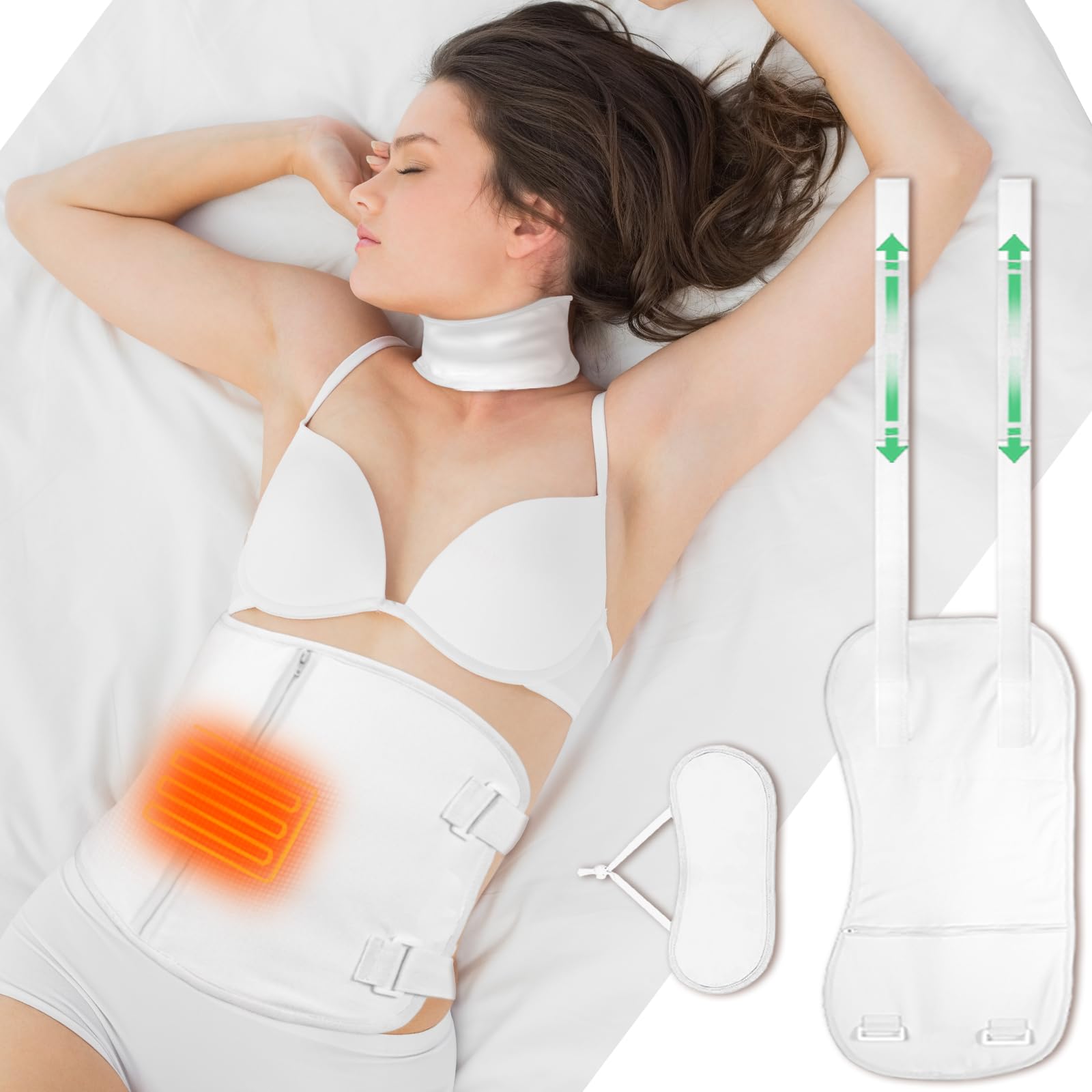 Castor-Oil-Pack-Wrap,Organic CottonCompress Flannel and with Storage Bag,Reusable Oil Spill Resistant Design-23.6