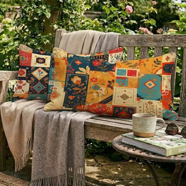 Housse Coussin Extérieur 40x70 Idéale pour Canapé de Terrasse et Salon - 3