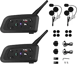 Intercomunicador para Capacete de Motocicleta(2 Unidades), Comunicador Capacete Moto, para Sistema de Comunicação para Esqui, Motocross