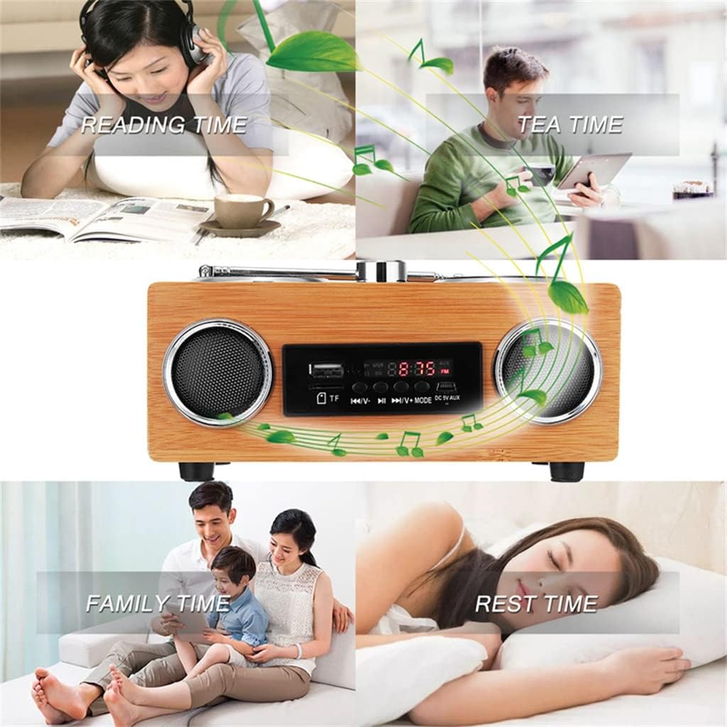 Retro Vintage Radio Super Bass FM Multimedia Speaker Classical Receiver