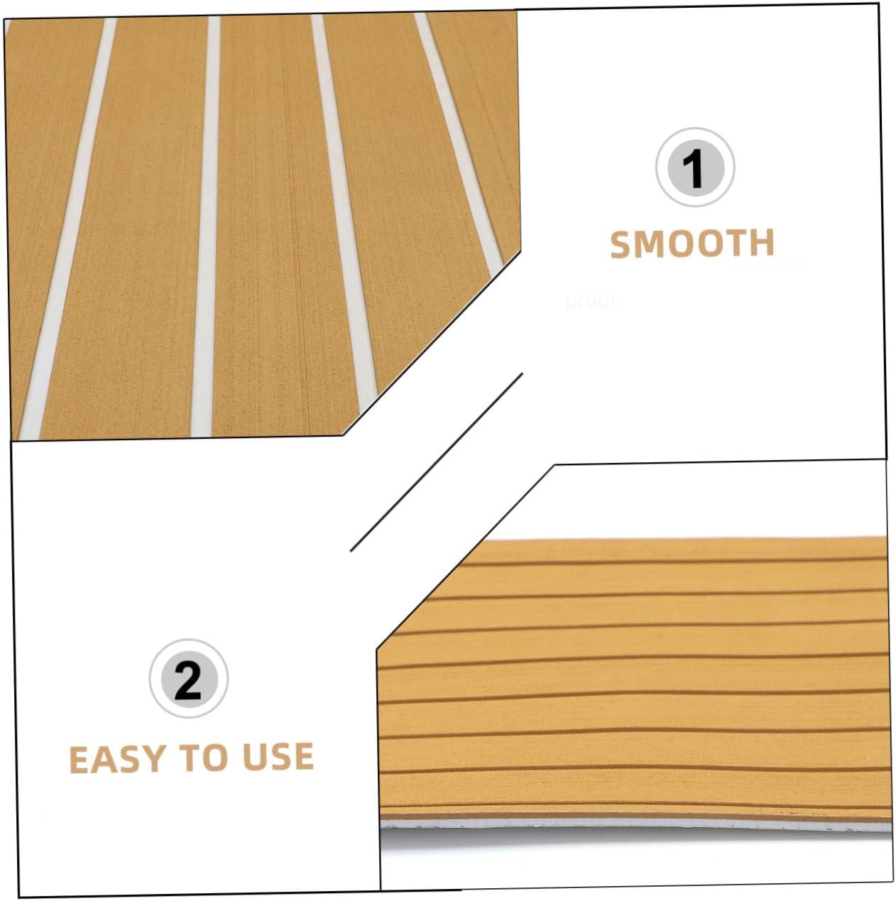BESPORTBLE 1 Roll Non Slip Eva Faux Boat Decking Mat Self Adhesive Yacht Flooring Rug Heat Resistant Mat Easy to Clean for Boat Decoration