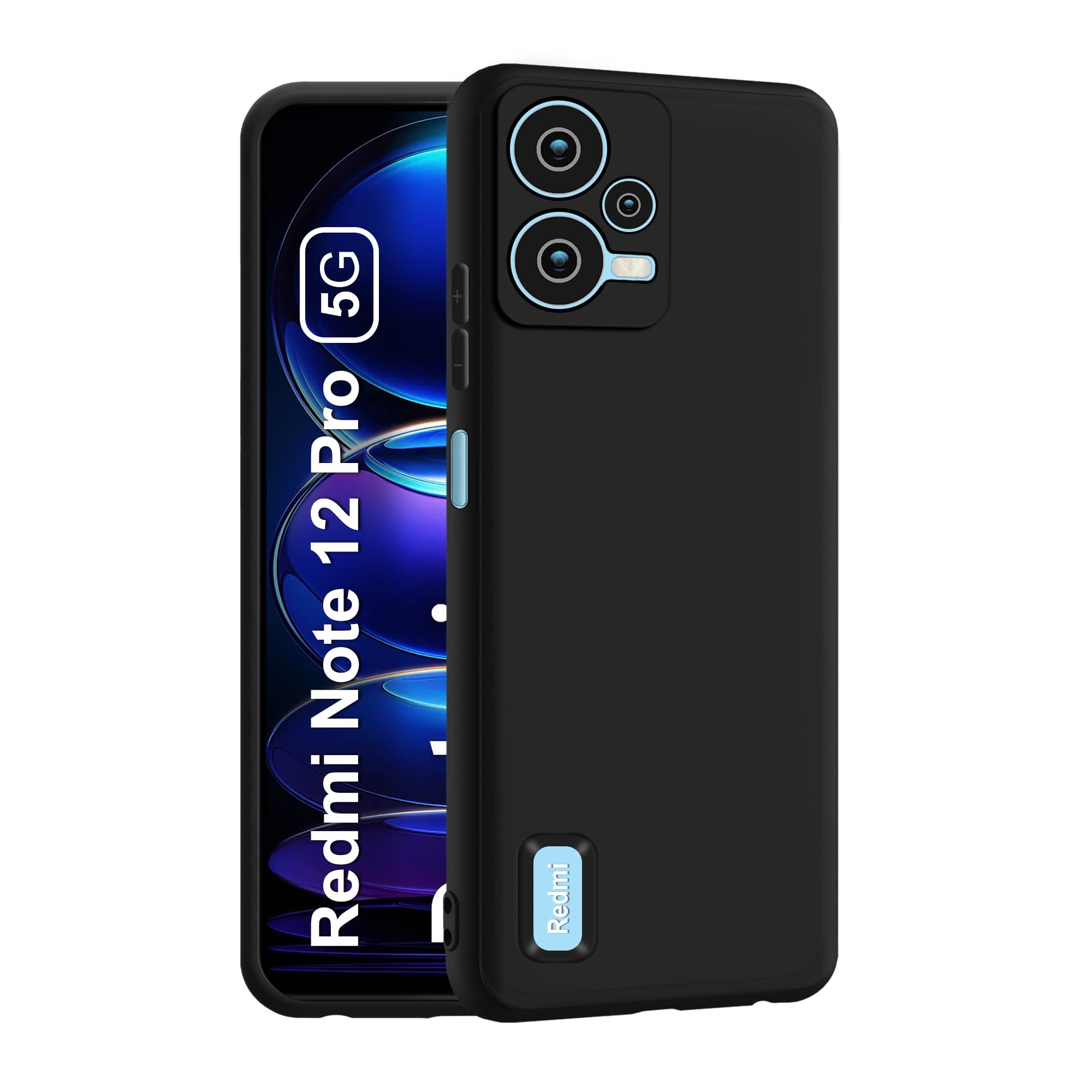 CEDO Redmi Note 12 Pro (5G) Back Cover | Camera Bump Protection & Inner Velvet Fabric Lining | Ultra Slim Matte Soft Rubberised Case Cover (Black) (B0BTMFT63Y) Amazon Price History, Amazon Price Tracker