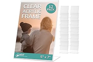 pbf 5x7 Acrylic Photo Frame | 12 Vertical Stand Up Photo Stand...