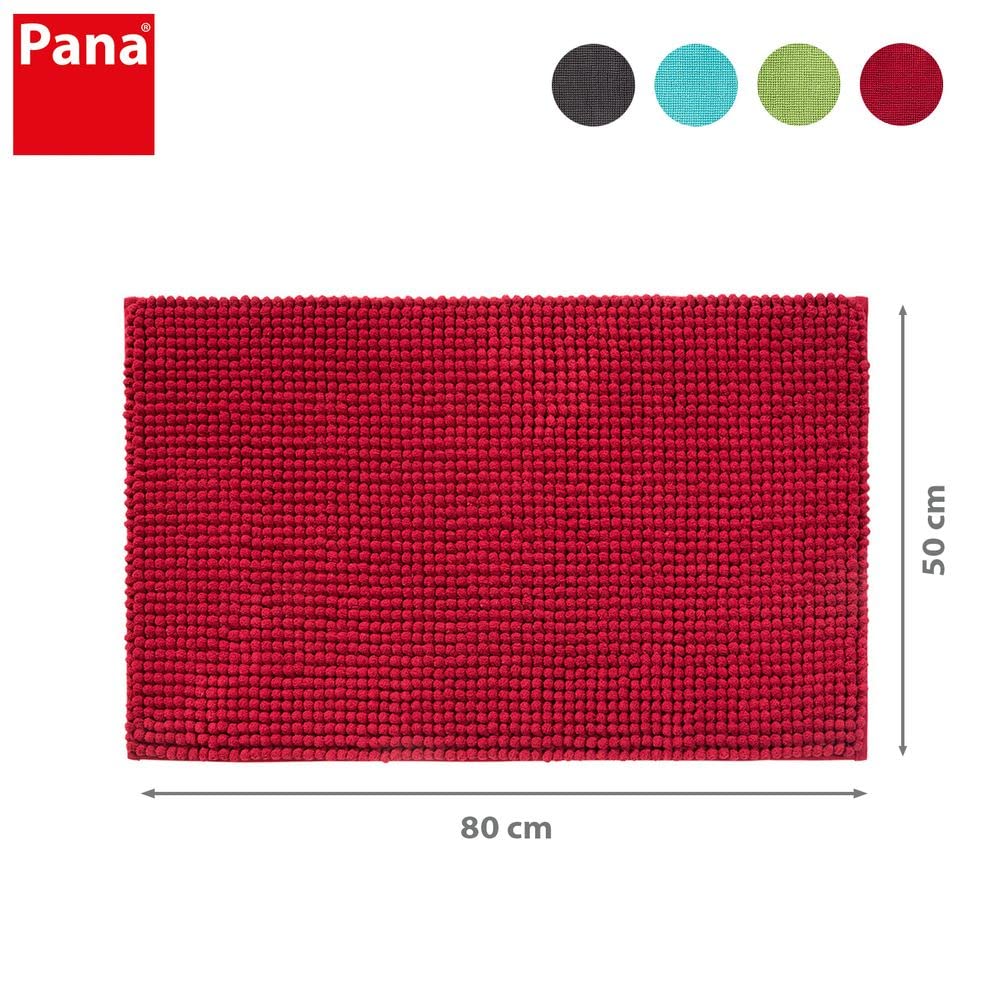 PANA® Designerska mata łazienkowa l dywanik łazienkowy l dywanik łazienkowy l dywanik pod prysznic l 50 x 60 cm l antypoślizgowa l zmywalna l szybkoschnąca I technologia 3D Mesh I cyrkulacja powietrza Kolor: fuksja, rozmiar: 50 x 80 cm