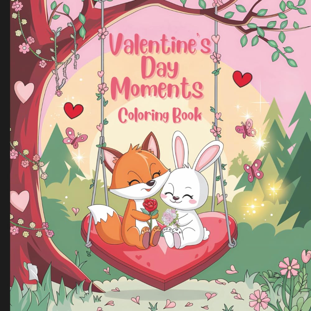 Valentine's Day Moments Coloring Book: Valentine's Day Love For Adults And Teens (Hearts & Happiness: Valentine's Day Fun Collection For Adults & Kids)