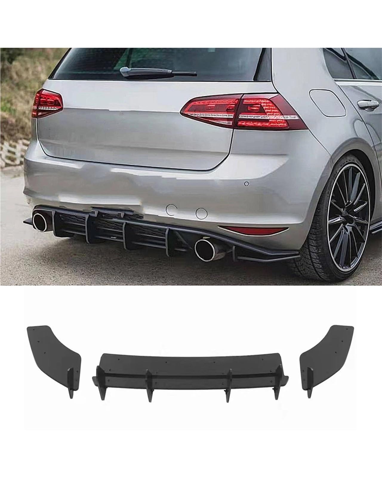 Auto Spoiler Posteriori per Golf 7 2014-2017 Paraurti Diffusore per Labbro Posteriore Auto Spoiler Auto