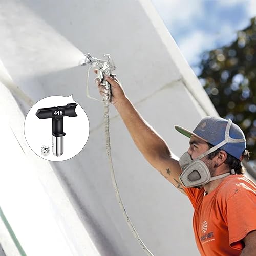 Miniatura 5 de 14 puntas de pulverización Piescs reversibles sin aire, puntas de boquilla de pulverización con protector de pistola de pulverización sin aire y