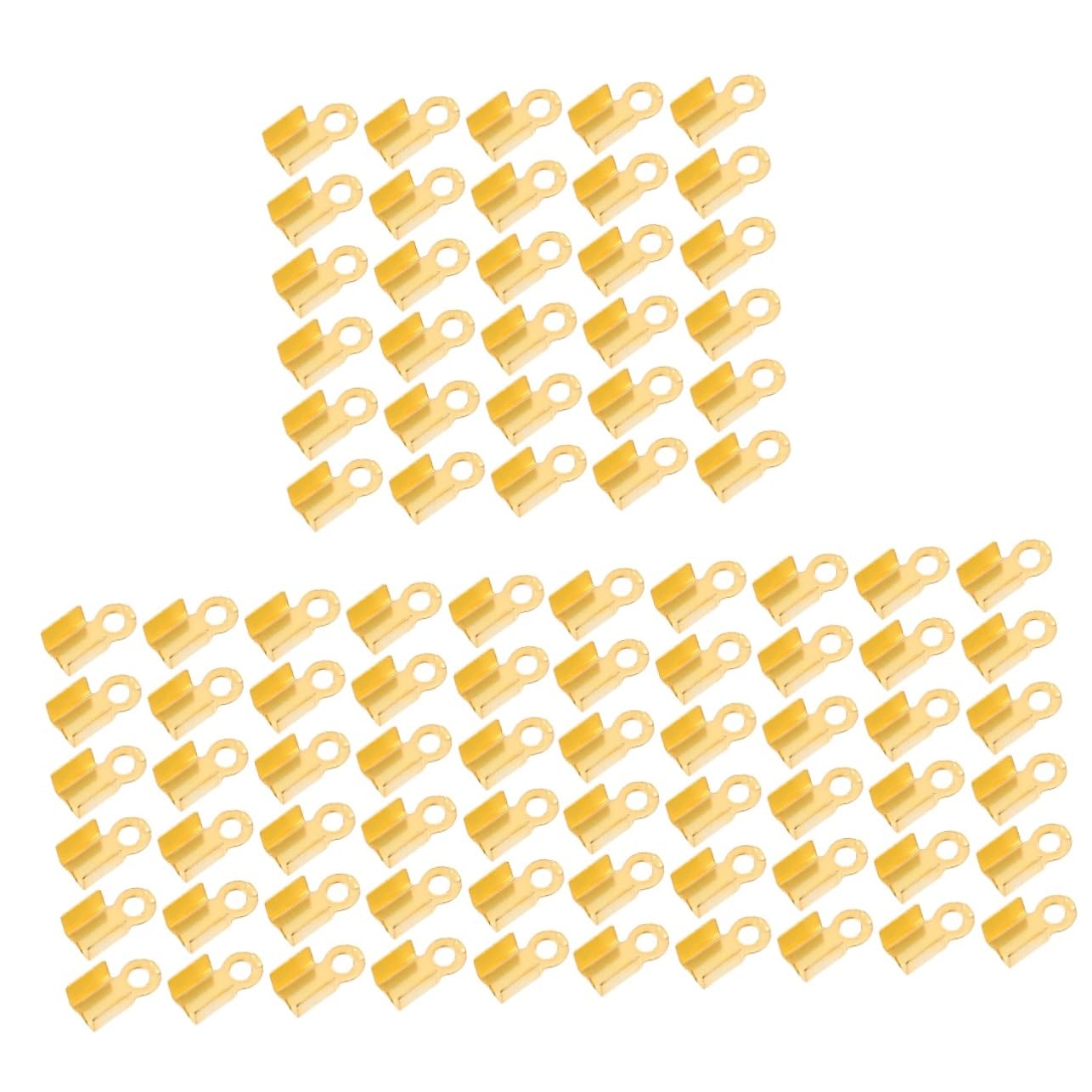 IWOWHERO 3sets Jewelry Fasteners Bead Clamps for Jewelry Circle Crimps for Clamp Cord Ends Ends Cord Caps Safe Easy 500pcs*3